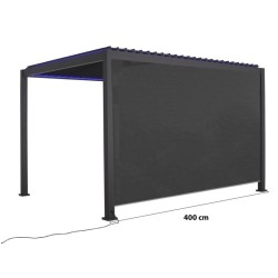 Cortina lateral de pérgula bioclimática ELEC Habrita 4m