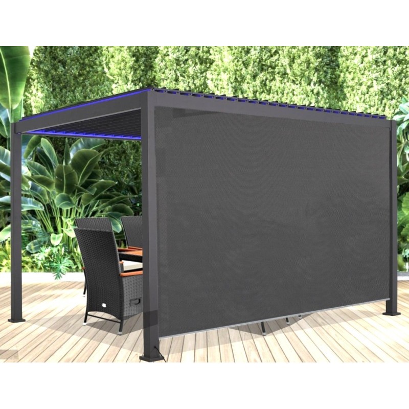 ELEC Cortina de toldo lateral pérgola bioclimática Habrita 4m