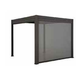 Cortina de toldo lateral de pérgola bioclimática ELEC Habrita 4m