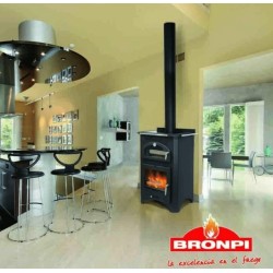 Bronpi Monza 14kW Wood Stove with Oven and Hob
