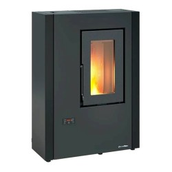 Salamandra a pellets ventilada Luisella 5.0 Maxi Extraflame 7kW Preta.