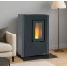 Luisella 5.0 Maxi Extraflame 7kW Narrow Ventilated Pellet Stove Graphite Grey
