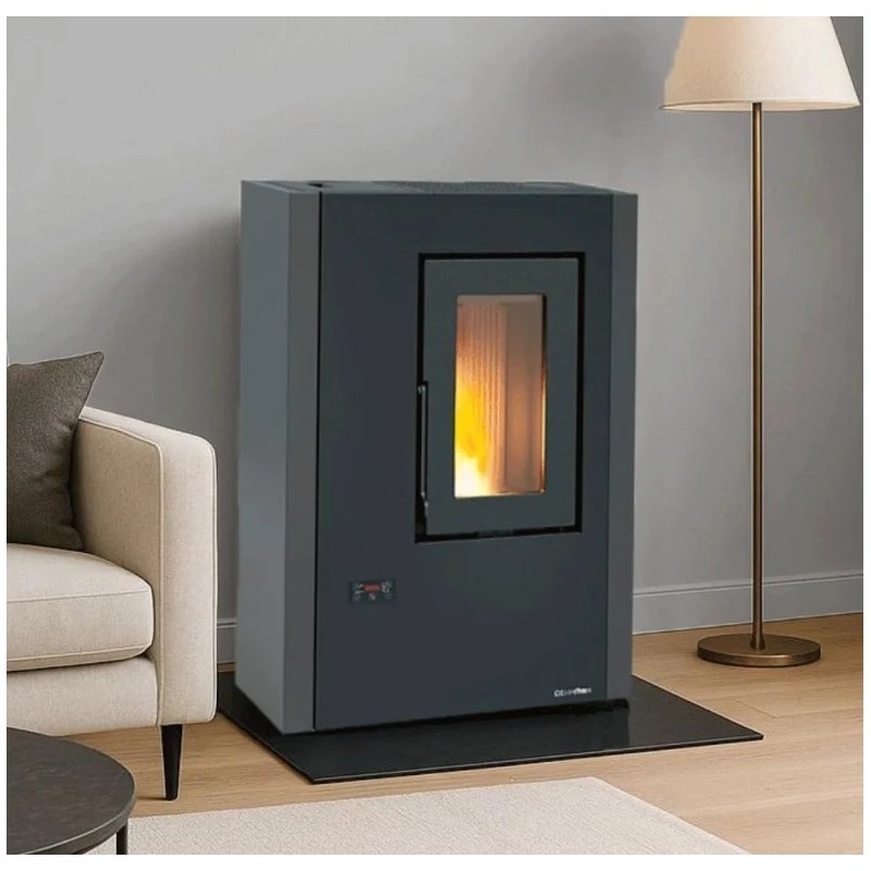 Luisella 5.0 Maxi Extraflame 7kW Schmaler belüfteter Pelletofen Graphitgrau