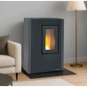 Luisella 5.0 Maxi Extraflame 7kW Narrow Ventilated Pellet Stove Graphite Grey