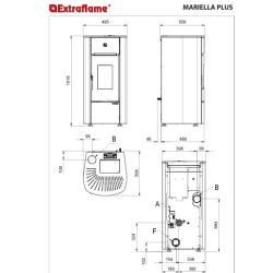 Pelletofen Mariella Plus 7,5 kW Extraflame Bordeaux