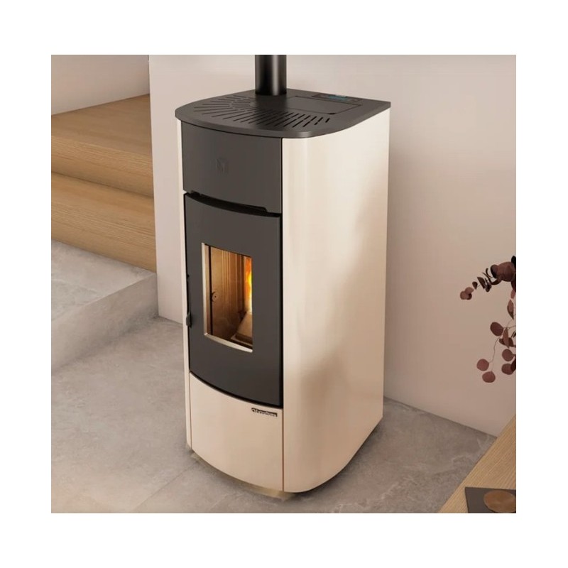 Poêle à granulés canalisé Mariella Plus 7.5 kW Extraflame Ivoire