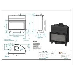 Fireplace Boiler Insert Escalor ES1100 40kW