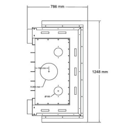 Chimenea de leña Crystal 110 Max A.Caminetti 3 lados de vidrio