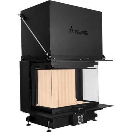 Foyer à bois Crystal 80 Max A.Caminetti 3 Faces vitrées