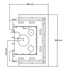 Foyer à bois Crystal 80 Max A.Caminetti 3 Faces vitrées