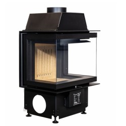 Crystal 50 3D Wood Fireplace A.Caminetti 3 Glass Sides