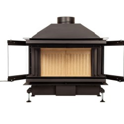 Lareira de Cristal 70 3D A.Caminetti 3 Lados de Vidro