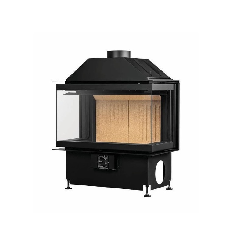 Foyer à bois Crystal 70 3D de A.Caminetti 3 Faces vitrées