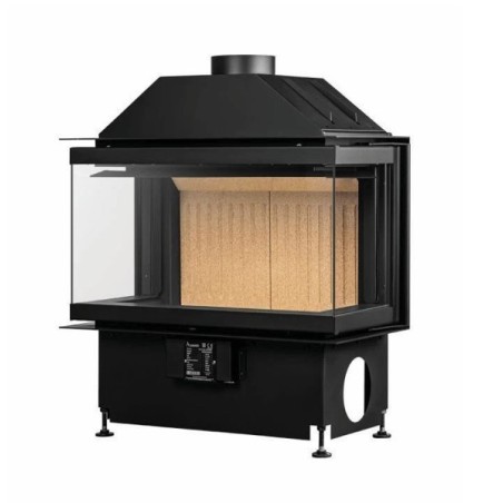 Foyer à bois Crystal 70 3D de A.Caminetti 3 Faces vitrées