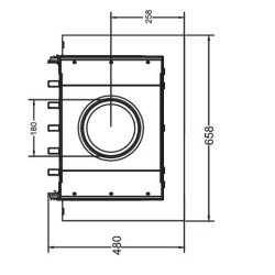 Foyer à bois Crystal 60 3D de A.Caminetti 3 Faces vitrées