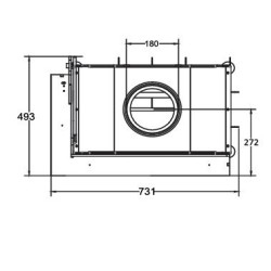 Quattro 60 wood insert A.Caminetti 2 Left glazed sides