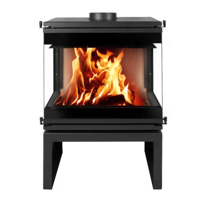 Scandinavian 65 A.Caminetti 3-Sided Glazed Wood Stove