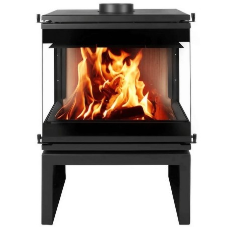Scandinavian 65 A.Caminetti 3-Sided Glazed Wood Stove