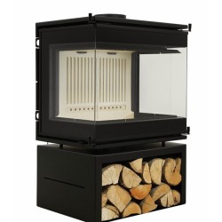 Scandinavian 65 A.Caminetti 3-Sided Glazed Wood Stove