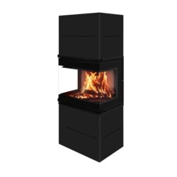 Stufa a legna smaltata scandinava 65 A.Caminetti 3 lati