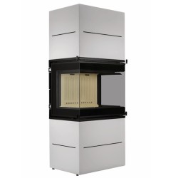 Stufa a legna scandinava 65WH A.Caminetti 3 lati in vetro