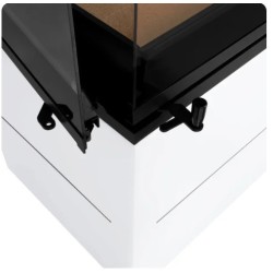 Stufa a legna scandinava 65WH A.Caminetti 3 lati in vetro