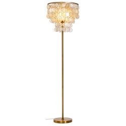 Lampada da Terra Home ESPRIT Beige Dorato 220 V 40 x 40 x 153 cm