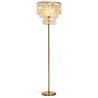Lampada da Terra Home ESPRIT Beige Dorato 220 V 40 x 40 x 153 cm