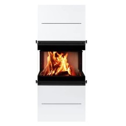 Estufa de leña escandinava 50WH A.Caminetti 3 lados de vidrio