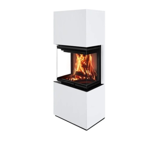 Stufa a legna Scandinavian 65 SWH A.Caminetti 3 lati in vetro sollevabile