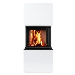 Estufa de leña Scandinavian 65 SWH A.Caminetti 3 lados de vidrio elevables