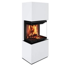 Estufa de leña Scandinavian 65 SWH A.Caminetti 3 lados de vidrio elevables