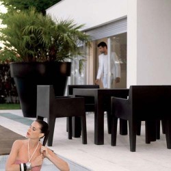 Jut solco nero sedia Vondom