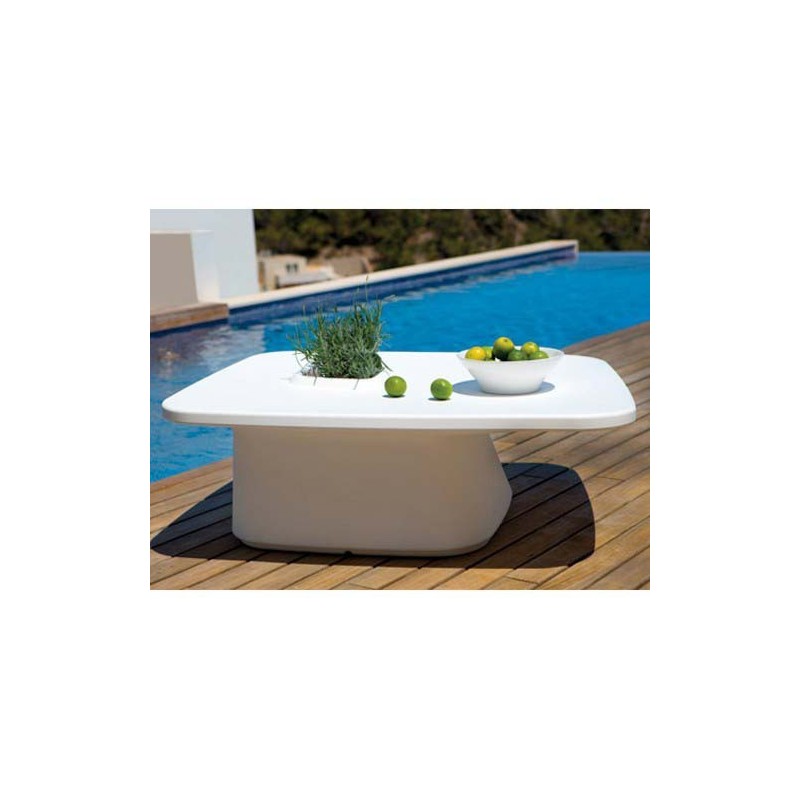 Plantador de la mesa baja blanca Vondom MoMA Plantador de la mesa baja blanca Vondom MoMA