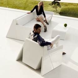 Rest armchair Vondom white Matt