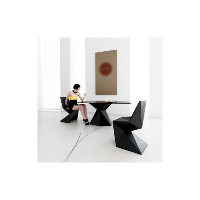 Negro de VERTEX Vondom mesa de Mesa