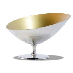 Cauldron in Champagne Symbol polished pewter and Interior gold OA1710