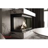 Chimenea de leña Crystal 90 Max A.Caminetti 3 lados de vidrio