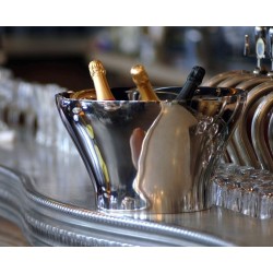 Champagnerkübel Zinn poliert SO Vassco OA1710