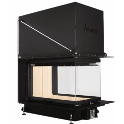 Insert Foyer à bois Crystal  vitre relevable 3D Max A.Caminetti