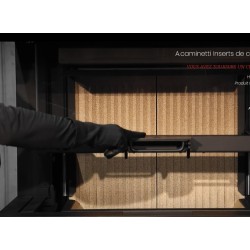 Insert Wood Fireplace Crystal 3D Lift Glass 50x70 A.Caminetti