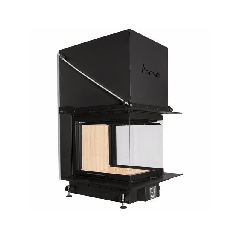 Insertar Chimenea de Madera Cristal 3D Levantable 50x60 A.Caminetti