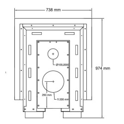 Insertar Chimenea de Madera Cristal 3D Levantable 50x60 A.Caminetti