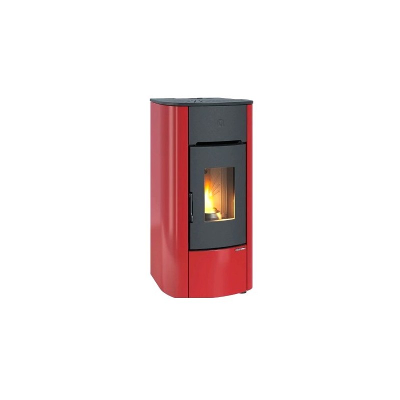 Angelica Plus 8kW wasserdichter Pelletofen La Nordica Extraflame Burgund