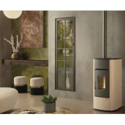 Fogão a Pellets à Prova d'Água Angelica Plus 8kW La Nordica Extraflame Marfim