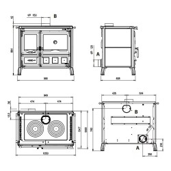 Stufa a legna La Nordica Gardenia XXL10.5kW Acciaio