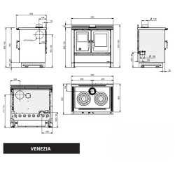 Wood stove La Nordica Venezia white 8kW