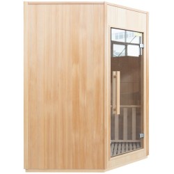 Zen Angular Dampfsauna 3-4 Sitzer LED Komplettpaket France Sauna