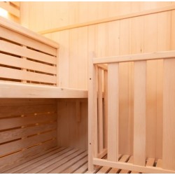 Zen Angular Dampfsauna 3-4 Sitzer LED Komplettpaket France Sauna