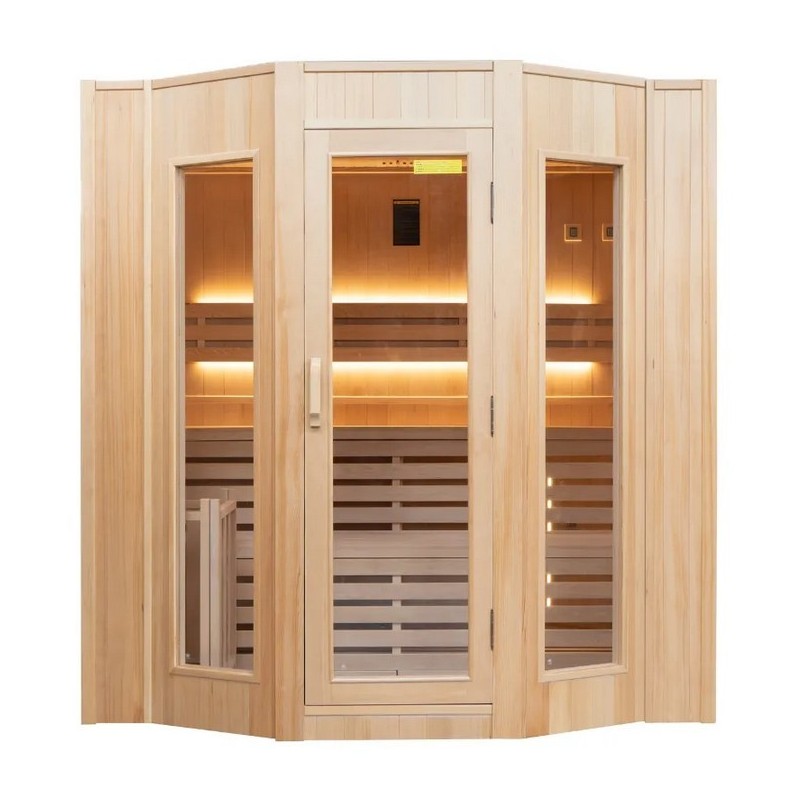 Zen Steam Sauna 6 Seater LED Complete Pack 6kW France Sauna